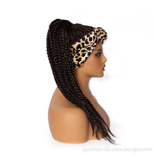 Manufacturer Supplier Cheap Braided Hair wholesale bob style body wave straight synthetic hair headband wig for black women